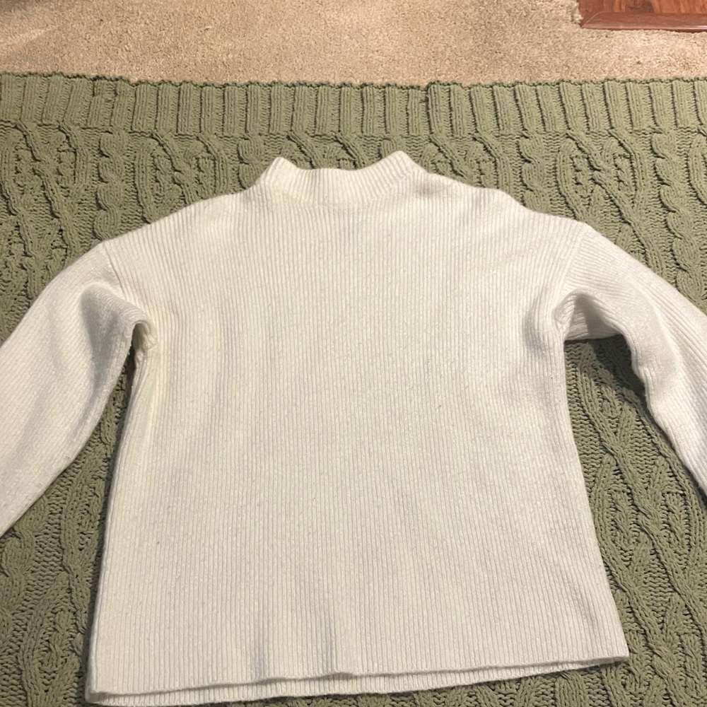 Forever 21 Cream Turtleneck Sweater